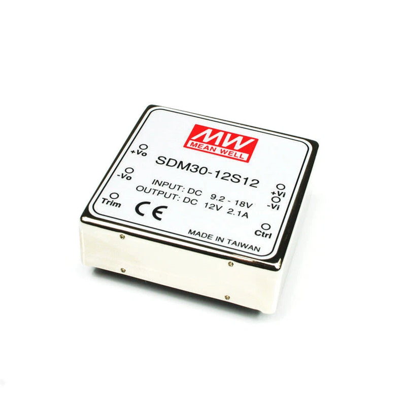 1 x MEAN WELL DC/DC Converter SDM30-12S12 / Input DC 9,2-18V Output DC 12V 2.1A