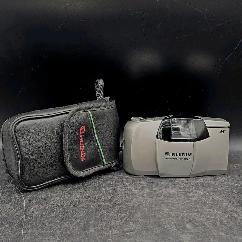 Fujifilm Fuji S100 Date Point And Shoot 35mm Film Camera W/ Case