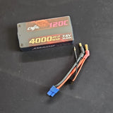 CNHL 120C High Discharge 2S1P 4000mAh 7.6V LiPo Rechargeable RC Battery Pack
