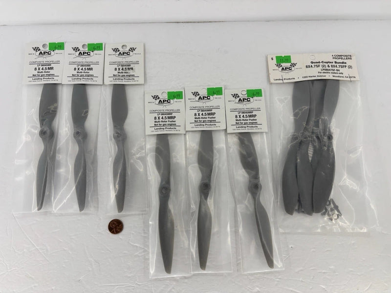 APC 8x4.5MR MRP Prop Lot + 8x4.7 Quad Set Drone RC (10 Props Total) New