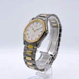 SEIKO LANDY wristwatch with white dial and gold-accent steel bracelet