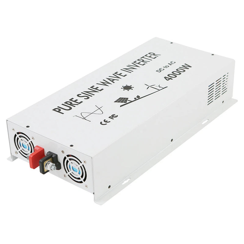 4000W Pure Sine Wave Inverter 24V DC to AC 120V Power Converter Truck Motor Car