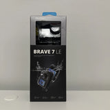 AKASO Brave 7 LE action camera in retail box, dual-color screen and waterproof design