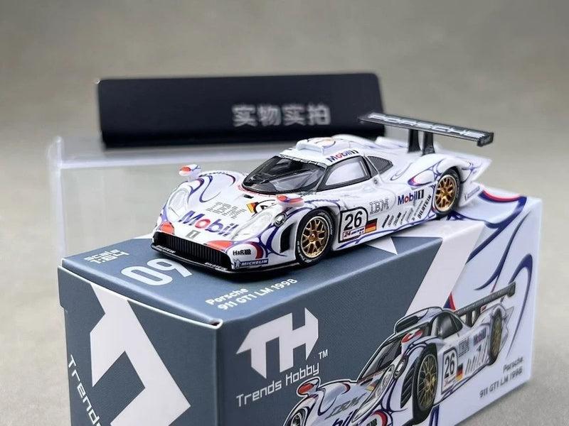CZ TH 1:64 White 1998 911 Gt1 LM #26 Racing Sports Model Diecast Display Car
