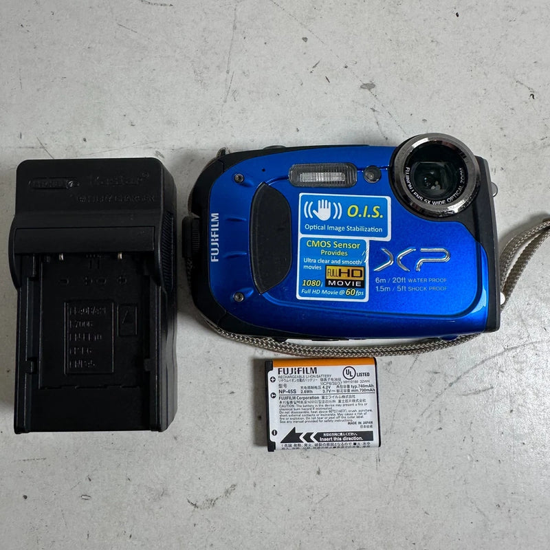Fujifilm FinePix XP60 Blue 2.7" LCD 5x Wide Optical Zoom Compact Digital Camera