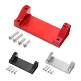 Battery mount bracket with two screw posts and included screws, red anodized