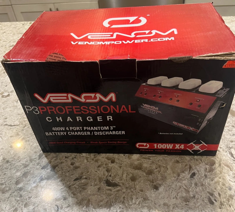 Venom P3 Professional Charger 400W 4 Port Phantom 3 Battery Charger/Discharger Battery