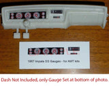 1967 IMPALA SS HARDTOP & SUPERNATURAL GAUGE FACES for 1/25 scale AMT kits¡ªREAD
