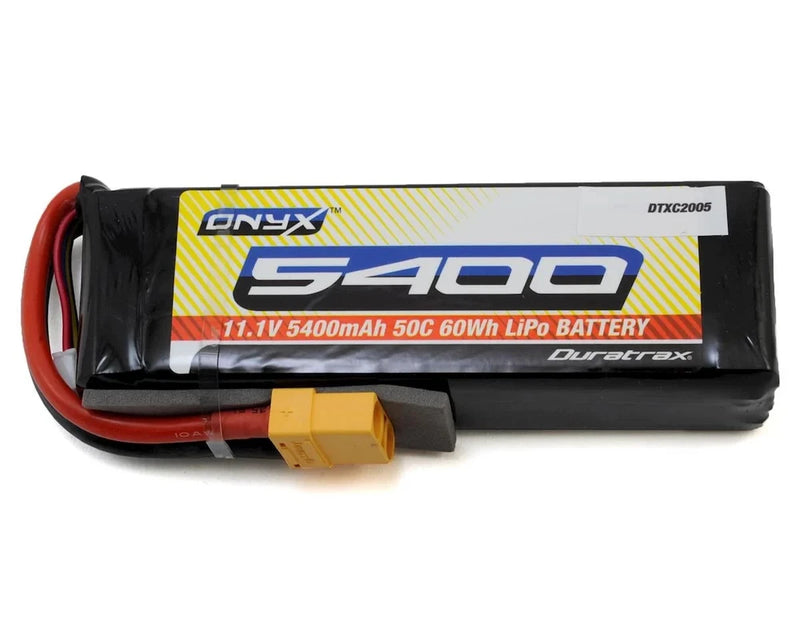 DuraTrax 2005 Onyx 3S 50C Soft Case LiPo Battery w/XT90 Connector 11.1V/5400mAh Battery