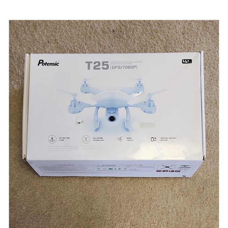 Potensic T25 GPS drone box with 1080P Wi‑Fi quadcopter illustration