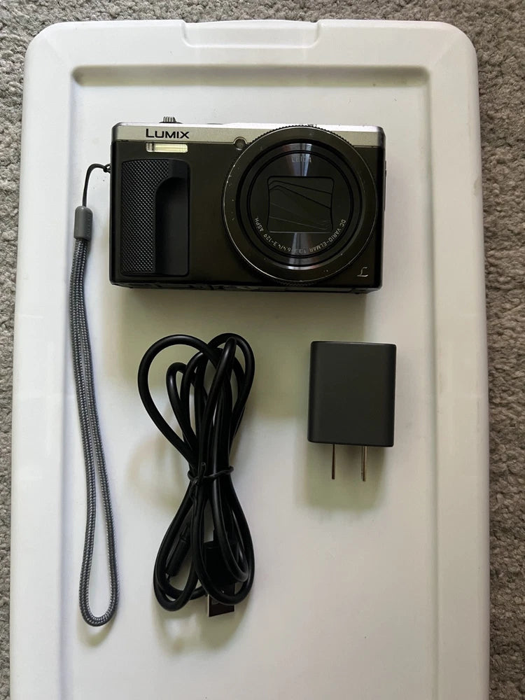 Panasonic Lumix ZS60 18MP 4K 30x Leica Zoom Compact Camera Silver - Tested TZ80