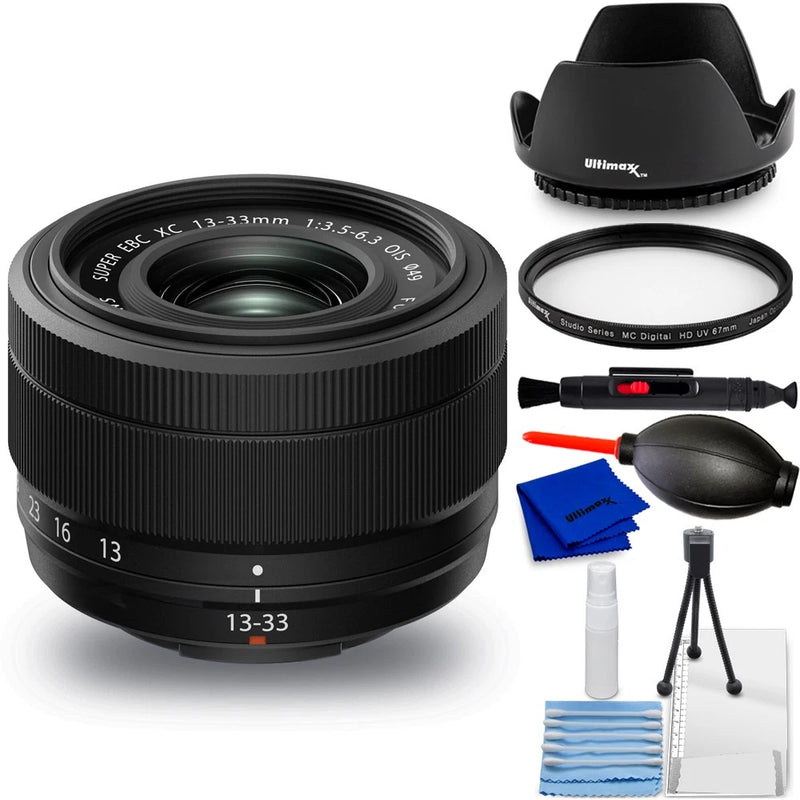 FUJIFILM XC 13-33mm f/3.5-6.3 OIS Lens 16960719 (White Box) - 7PC Accessory Kit