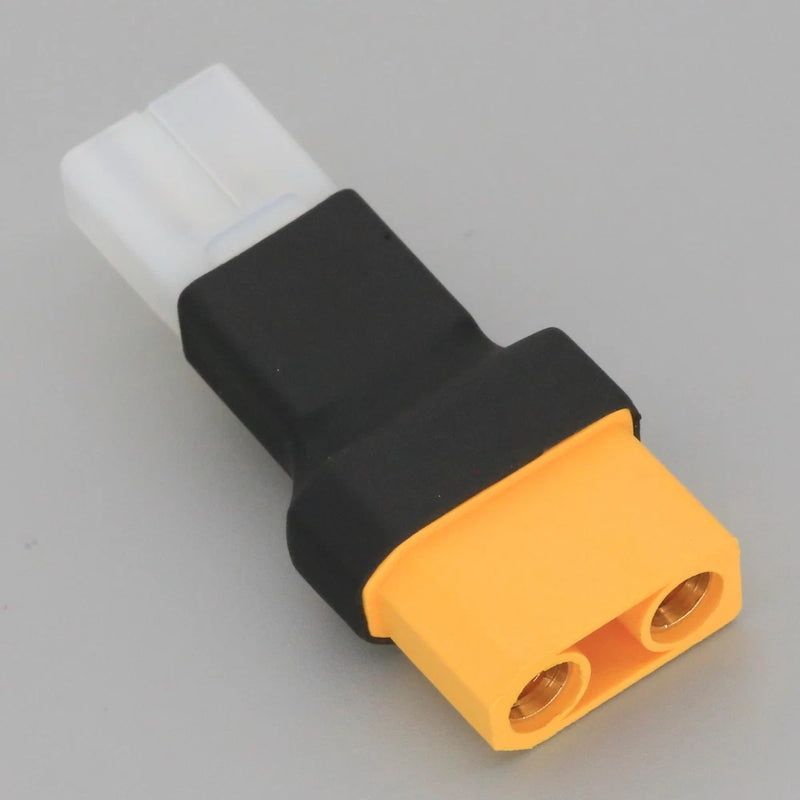 RC battery adapter with XT90 female socket, black housing, no wires