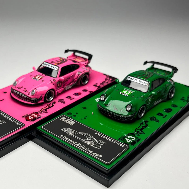 Flame 1:64 Scale Porsche RWB Modification 993 964 Alloy Diecast Model Car Gifts