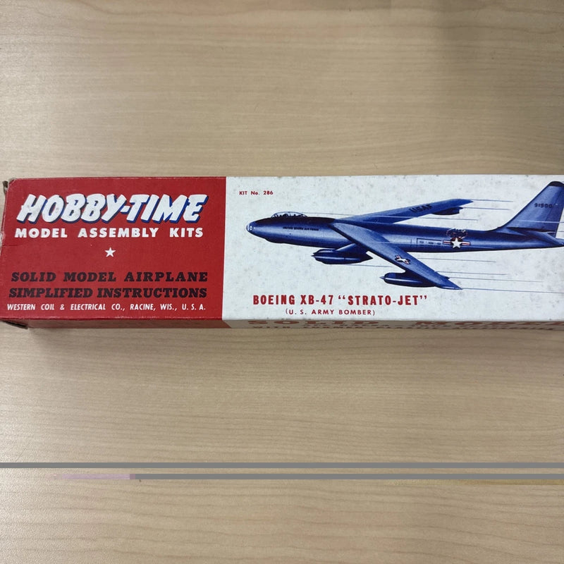 Hobby Time model airplane kit box with Boeing XB-47 Strato-Jet artwork
