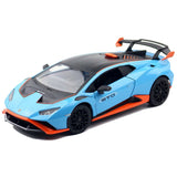 1/24 Lamborghini Hurac¨¢n STO Model Car Diecast Toy Cars Toys for Boys Kids Blue Battery