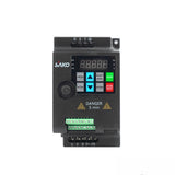 3-phase vector inverter VFD with keypad display and terminal block, control buttons