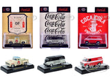 "COCA-COLA" 3 PC SET RELEASE 62 1/64 DIECAST MODEL CARS M2 MACHINES 52500-A62
