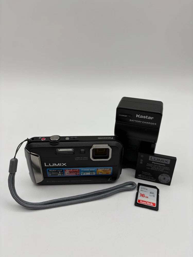 Panasonic Lumix DMC-TS30 16.1MP Compact Digital Camera Black Bundle Tested