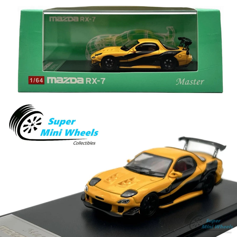 Master 1:64 Mazda RX-7 (Yellow/Black) Diecast Model Car