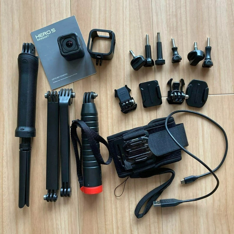 GoPro HERO5 Session compact action camera with waterproof housing and mount accessories