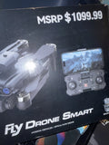 Smart drone with remote controller, obstacle avoidance, and camera display screen