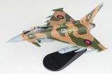 RAF Typhoon F.Mk 2 1/72 aircraft model on black stand, green tan camouflage with roundels