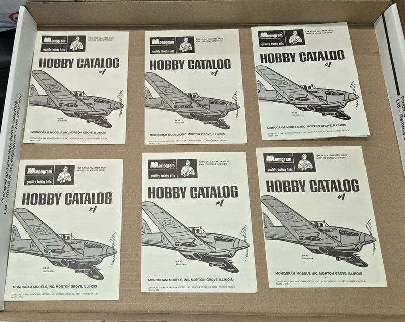 Vntg 1968 Monogram Model Hobby Catalog #1 PA 90 Hurricane Plane 1/32 + 4 Avail