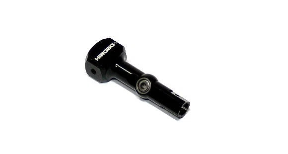 Hirobo SG center hub helicopter part, black metal with mounting screw opening