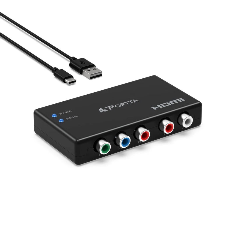 Component to HDMI Converter Adapter - 1080P YPbPr RGB + Audio for HDTV
