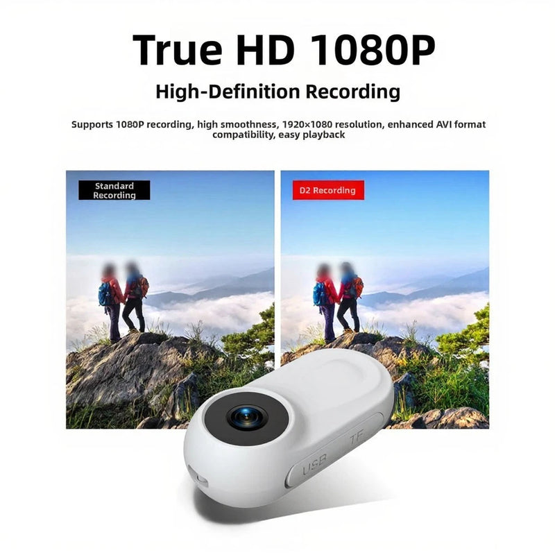 Small 1080P Action Camera 7 3 2cm with 120deg Wide Angle and For Night View