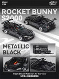 Micro Turbo 1:64 S2000 Rocket Bunny Metal Black Diecast Model car