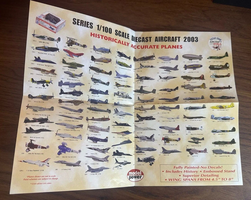Catalog MODEL POWER Postage Stamp Hobby Model Aircraft Airplanes Small Poster