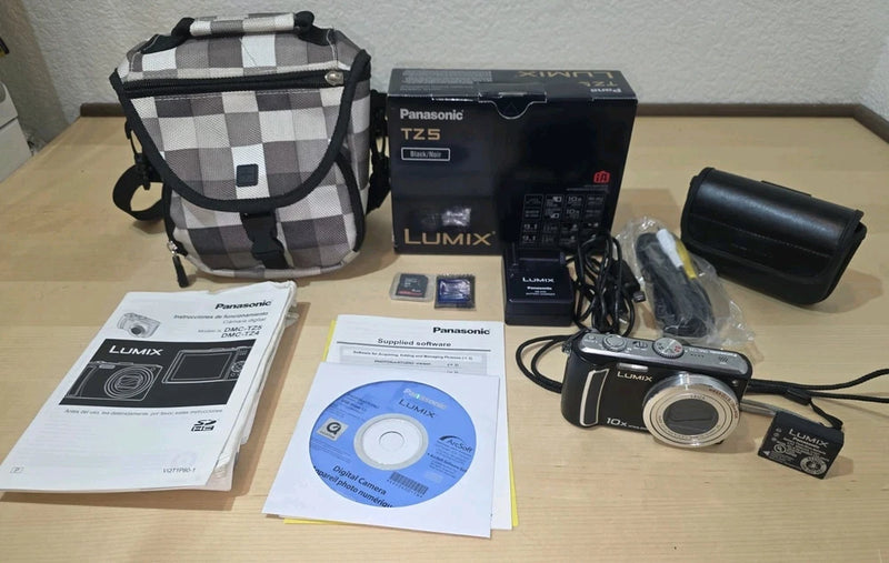 Panasonic LUMIX DMC-TZ5 9.1 MP Digital Camera 10x  w/ extra accessories