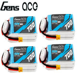 4X GensAce 700mAh 60C 3S 11.1V Lipo Battery XT30 Plug For OMPHOBBY M2 Helicopter