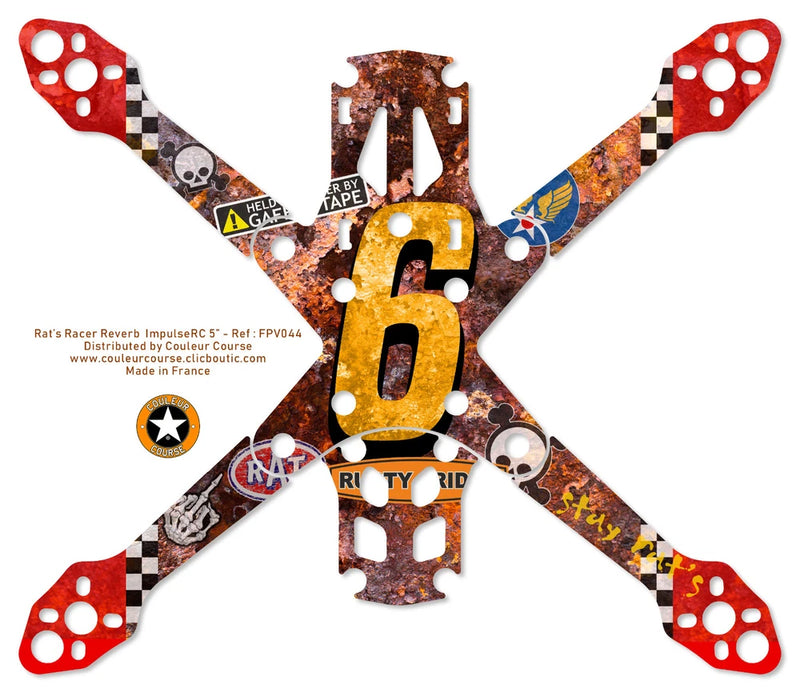 FPV IMPULSERC REVERB 5" FRAME SKIN AUTOCOLLANT STICKER DECO
