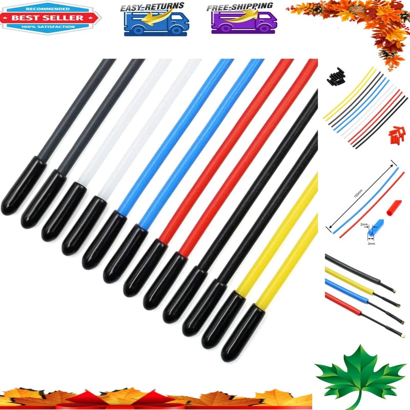 Durable Lightweight Antenna Tube Kit for Drone Receiver Protection - 12PCS Set