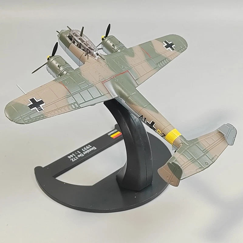 1:144 Diecast Military Model WWII German Dornier Do 17Z Bomber Hobby Collection