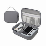 Hard-shell drone storage bag with zipper and molded interior compartments