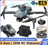L600 PRO MAX GPS Drone 4K 3-Axis Dual Camera Brushless Motor RC Quadcopter Toys