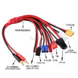 RC Battery Charging Cable 4mm Banana Convert 8 Multi-plugs Soft Silicone Wire Converter