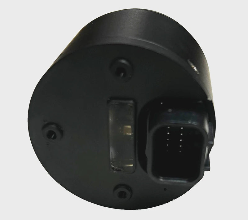 Centrifugal motor with black housing and 4-pin electrical connector