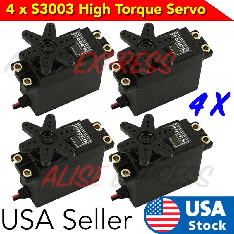 4 x S3003 Gear Standard High Torque Servo For Futaba RC Car Boat Helicopter Car