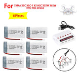 6¡Á 3.7V 600mah 802540 LiPo Battery + Charger For Syma X5c X5c-1 X5 RC Quadcopter