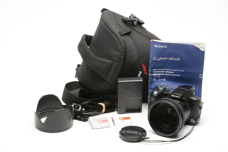 Sony DSC-H50 Digital Point&Shoot, 2batts, charger, case, hood (LCD ONLY *READ))