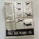 Vintage Model Airplane Plans Hobby Helpers Air Trails Miniature Aircraft