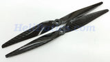 Pair 11x5 1150 7.8mm hole Graupner style Carbon fiber propeller Tri/Quad/Hex #32