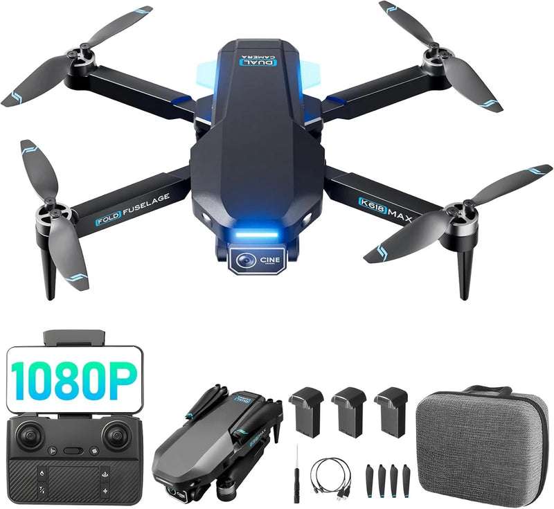 Drone with Camera 1080P, Brushless Motors, Optical Flow Positioning, Camera Anti