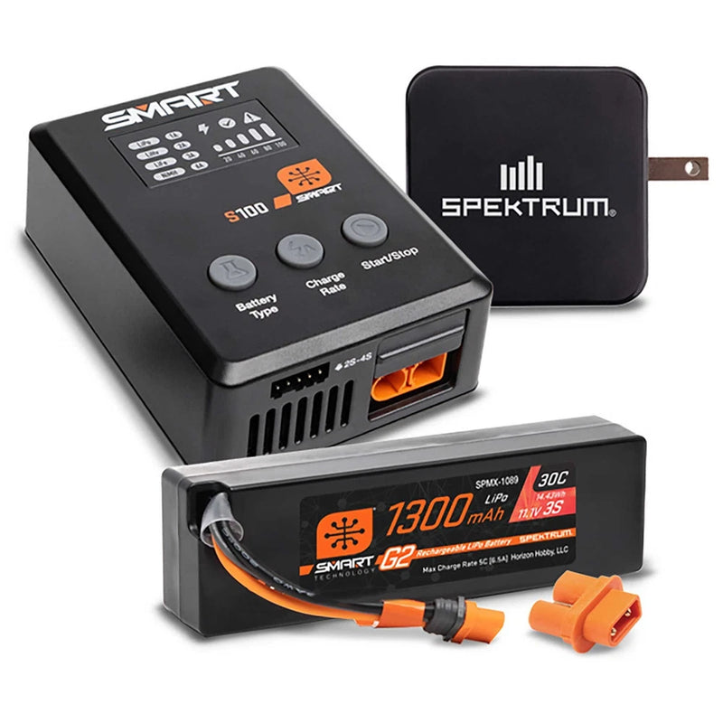 1300mAh 3S 30C LiPo Battery (IC2) / S100 Charger / 65W Power Supply / Adapter