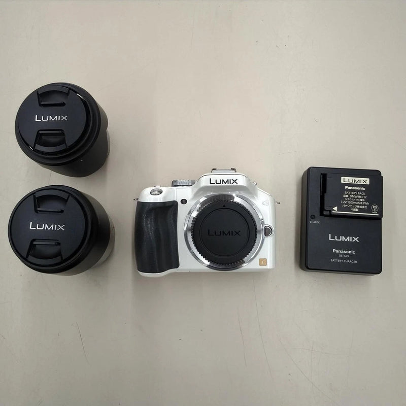 PANASONIC Mirrorless SLR Double Lens Kit DMC-G5W-W Used